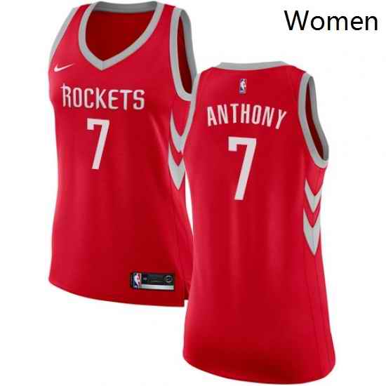 Womens Nike Houston Rockets 7 Carmelo Anthony Swingman Red NBA Jersey Icon Edition